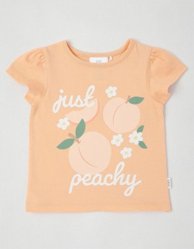 Sprout-Essentials-Ticketed-T-Shirt-Peach on sale