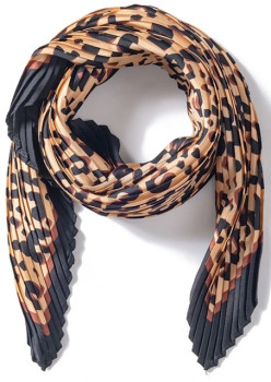 Gregory-Ladner-Pleated-Neckerchief-Animal-Print on sale