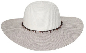 Rigon-Monica-Capeline-Summer-Hat-Ivory-and-Mix-Camel on sale