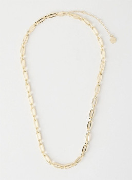 Basque-Oval-Chain-Link-Necklace-Gold on sale