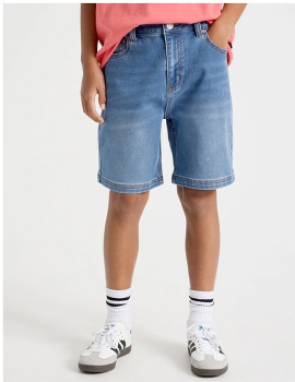 Bauhaus-The-Edit-Ticketed-Denim-Shorts-Blue on sale