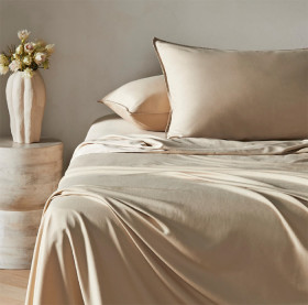 Australian-House-Garden-Palm-Cove-Washed-Bamboo-Cotton-Sheet-Set on sale