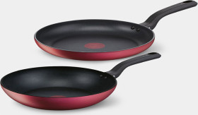 Tefal-Red-Delight-Induction-Non-Stick-Twin-Pack-28cm-frypan-and-28-cm-wok on sale