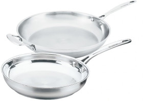 Scanpan-2pc-Impact-Stainless-Steel-Frypan-Set-24-and-32cm on sale