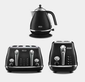 DeLonghi-Icona-Capitals-17L-Kettle-or-Icona-Capitals-2-Slice-or-4-Slice-Toaster-Edinburgh-Black on sale