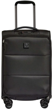 Antler+Soft+Stripe+2.0+55cm+Expandable+Suitcase+-+Black