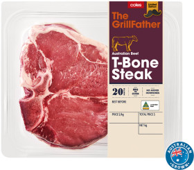 Coles+Australian+No+Added+Hormones+Beef+The+GrillFather+T-Bone+Steak