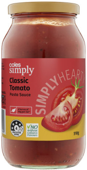 Coles+Simply+Tomato+Pasta+Sauce+510g