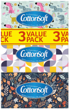 CottonSoft+2-Ply+Facial+Tissues+3x228+Pack