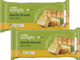 Coles+Simply+Garlic+Bread+Twin+Pack+450g