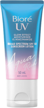 Biore+UV+Aqua+Rich+Glow+Effect+Moisturiser+SPF50+Sunscreen+Lotion+50mL