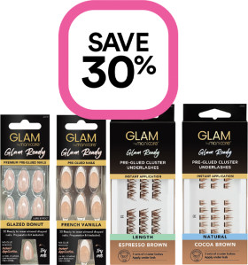 Save+30%25+on+Glam+by+Manicare+Lash+%26amp%3B+Nail+Ranges%26hearts%3B