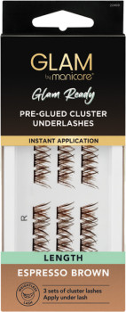 Glam+by+Manicare+Pre-Glued+Cluster+Lash+Espresso+Brown+3+Sets