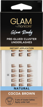 Glam+by+Manicare+Pre-Glued+Cluster+Lash+Cocoa+Brown+3+Sets