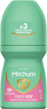 Mitchum+Women+Antiperspirant+Roll-On+Deodorant+Powder+Fresh+50mL