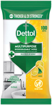 Dettol+Multipurpose+Biodegradable+Wipes+Fresh+100+Pack