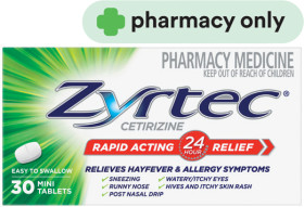 Zyrtec+Cetirizine+Rapid+Acting+24+Hour+Relief+30+Mini+Tablets