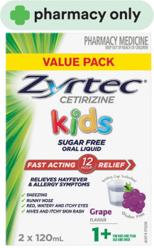 Zyrtec+Kids+Oral+Liquid+Grape+Flavour+2+x+120mL