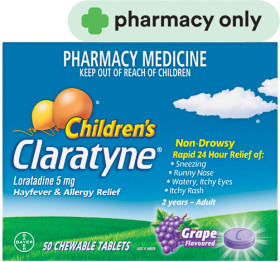 Claratyne-Childrens-Grape-Flavour-50-Chewable-Tablets on sale