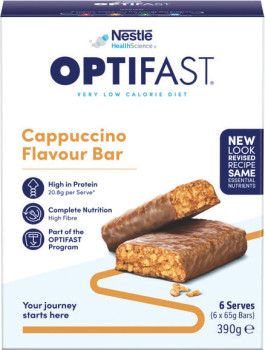 Optifast+VLCD+Cappuccino+Flavour+Bar+6+Pack