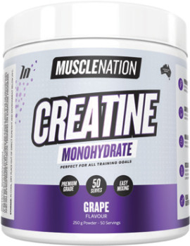 Muscle-Nation-Creatine-Monohydrate-Grape-Flavour-250g on sale