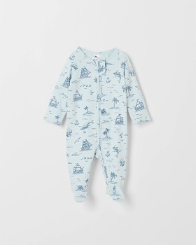 Baby-Organic-Cotton-Zip-Coverall-Nautical-Blue on sale