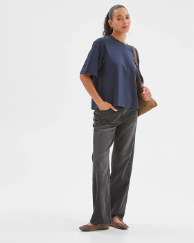 Australian+Cotton+Heavyweight+Oversized+Boxy+Tee+-+Navy+Blazer