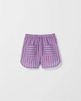 Cotton-Blend-Woven-Shorts-Stripe-Viola on sale