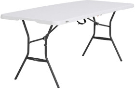 Lifetime+Light+Commercial+6+Foot+Bi-fold+Table+White