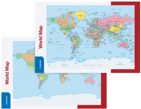 Studymate-Double-Sided-Wall-Chart-World-Map on sale