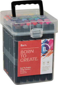 Born+Dual-Tip+Graphic+Marker+36+Pack
