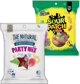 The-Natural-Confectionery-Co-130230g-Sour-Patch-Kids-Bag-190g-or-Pascall-Lollies-150300g-Selected-Varieties on sale