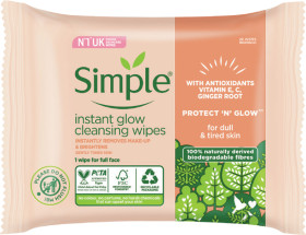 Simple+Instant+Glow+or+Micellar+Face+Wipes+20+Pack