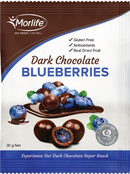 Morlife+Dark+Chocolate+Blueberries+30g+Sachet