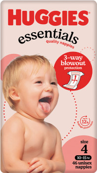 Huggies+Essentials+Nappies+Size+4+46+Pack