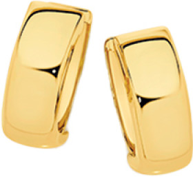 9ct-Gold-10mm-Polished-Huggie-Earrings on sale