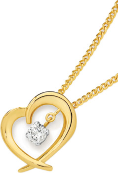 Alora+9ct+Gold+Lab+Grown+Diamond+Open+Heart+Pendant