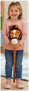 Wonder-Co-Plush-Horse-Dark-Brown-75cm on sale
