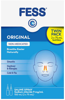 Fess+Original+Saline+Nasal+Spray+2+x+75mL