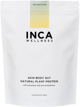 Inca-Organics-Skin-Body-Gut-Natural-Plant-Protein-Chocolate-450g on sale
