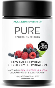 Pure-Sports-Nutrition-Low-Carb-Electrolyte-Hydration-Powder-Superfruits-160g on sale