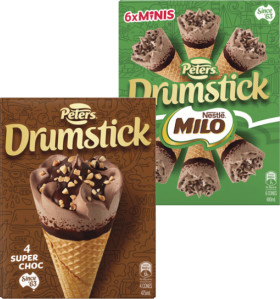 Peters-Drumstick-Cones-4-Pack-6-Pack-475mL-490mL on sale