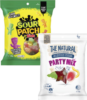 The-Natural-Confectionery-Co-or-Sour-Patch-Kids-Lollies-130g-230g on sale