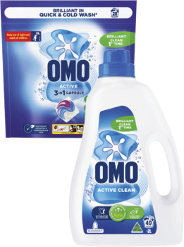 Omo-Laundry-Liquid-2-Litre-or-Capsules-28-Pack on sale