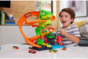 Hot-Wheels-City-T-Rex-Vs-Fire-Station on sale