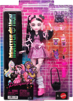 Monster-High-Draculaura-Fashion-Doll-in-Bow-Dress-and-Accessories on sale