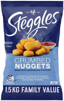 Steggles-Crumbed-Chicken-Nuggets-15kg on sale