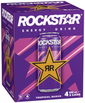 NEW-Rockstar-Tropical-Guava-Energy-Drink-4x500mL on sale