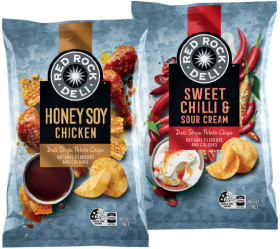 Red-Rock-Deli-Chips-150165g-Selected-Varieties on sale