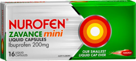 Nurofen-Zavance-Mini-200mg-16-Liquid-Capsules on sale